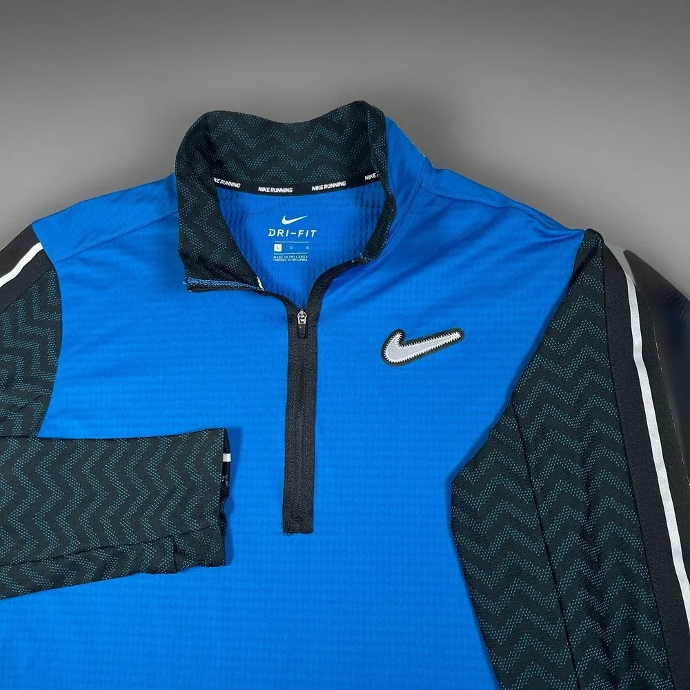 Nike Wild Run Element Men's Large 1/4 Zip Dri-FIT Running Pullover *EUC